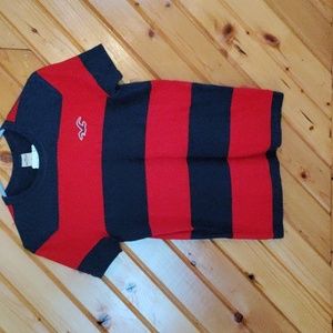 Hollister unisex t-shirt, excellent condition. Red and Navy striped.
